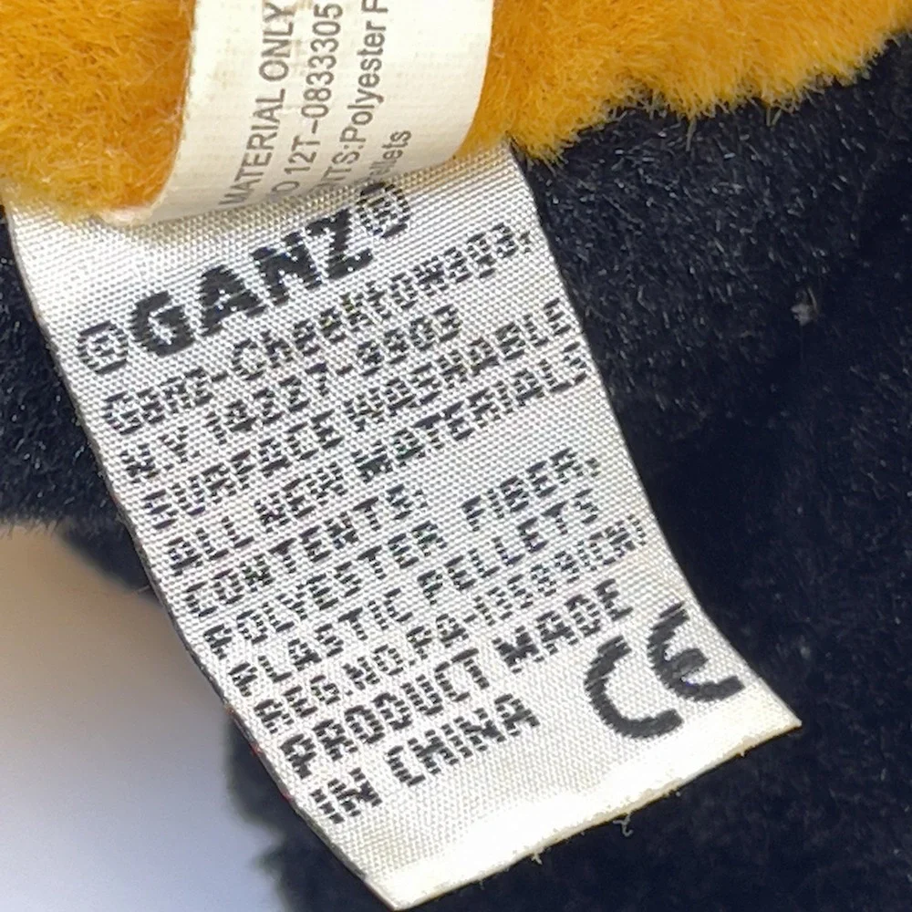 Ganz Webkinz LAVA DRAGON Black Orange Stuffed Plush HW043 Retired *Unknown Code*